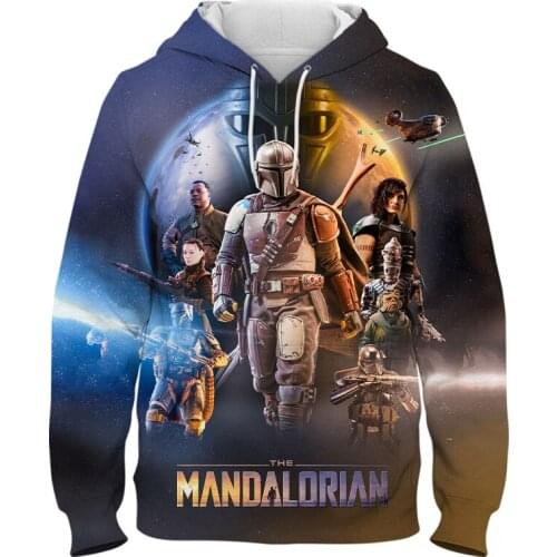 The Mandalorian Hoodies Boba Fett 3D Print Pullover Long Sleeve Casual Clothing 2021 New Fashion Men Women Children Sweatshirts
