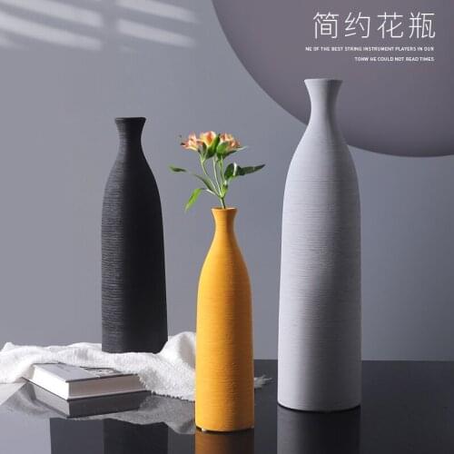 Plant Vase Ceramic Decoration Ceramic Vase Flower Arrangement Nordic Art Style Living Room Office Bedroom Decoration Home Vase