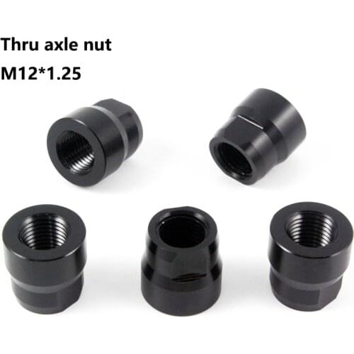 Bicycle Thru Axle M12x1.25mm Nut 1.25mm Thread Pitch Axle Nuts M12 Axle Cap 1.25mm Thread Axle Screw Nuts Bicycle Accessories