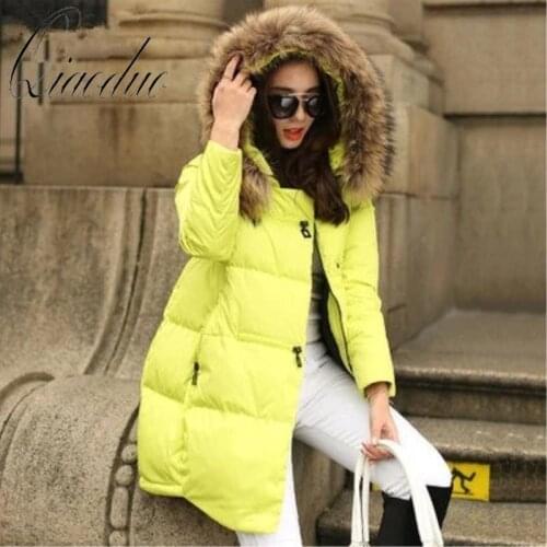 Qiaoduo Coat Jacket Hooded Winter Jacket Women Parkas 2020 New Womens Loose Jacket Fur Collar Outerwear Female Plus Size 5XL