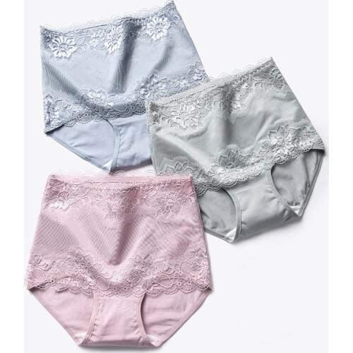 ZJX 3Pcs/lot High Waist Womens Panties Slimming Cotton Briefs Shapers Underpants Underwear Sexy Ladies Seamless Lingerie