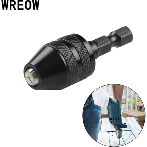 0.3-3.6mm Keyless Drill Chuck Screwdriver Impact Driver Adaptor Multifunction Hex Shank Twist Drill Bit Grinder Converter