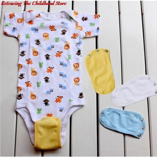 1PCS Baby Romper Crotch Extenter Child One Piece Bodysuit Extender Baby Care 13*9cm 4 Colors