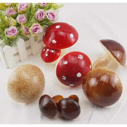 1pc Foam Mushroom Artificial Fake Vegetables Ornaments Decor for Wedding Fungus Decoration DIY Kids Toy Photography Decor Props