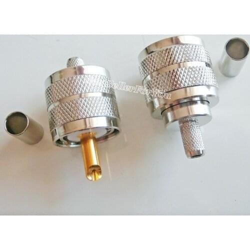 10X PL259 UHF Male Solder crimp RG58 RG142 RG400 LMR195 LMR200 RF Connector G