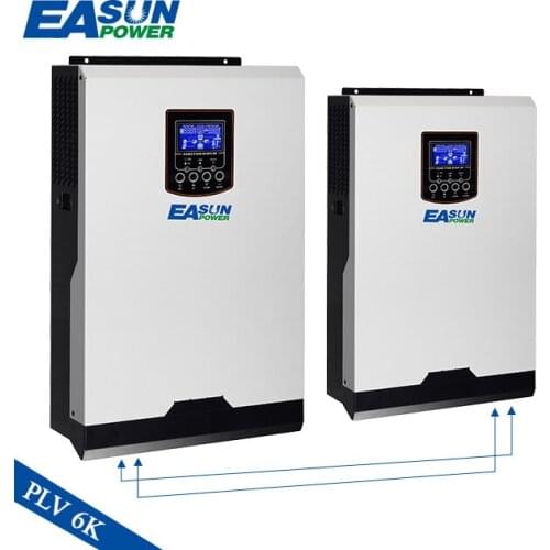 Big Promotion Solar Inverter 110V 120Vac 6Kva 4800W 24Vdc Off Grid 50A PWM Pure Sine Wave 60A Battery Charger