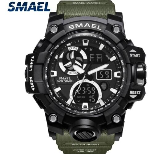 SMAEL 1545 Sports Mens Watches Top Brand Luxury Military Quartz Watch Men Waterproof S Shock Male Clock relogio masculino 2021