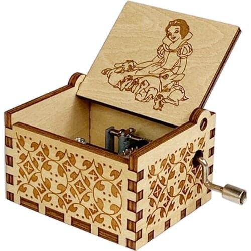 Wooden Music Box, Used For Daughter, Son, New Year Gifts, Holiday Gifts for Friends, Wooden Carved Vintage Music Box