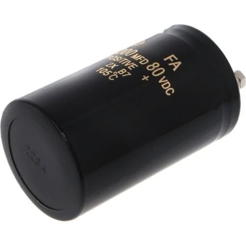 22000uF 80V Electrolytic Screw Capacitor Audio Amp Power Supply 50x80mm 105 Celsius Dropshipping