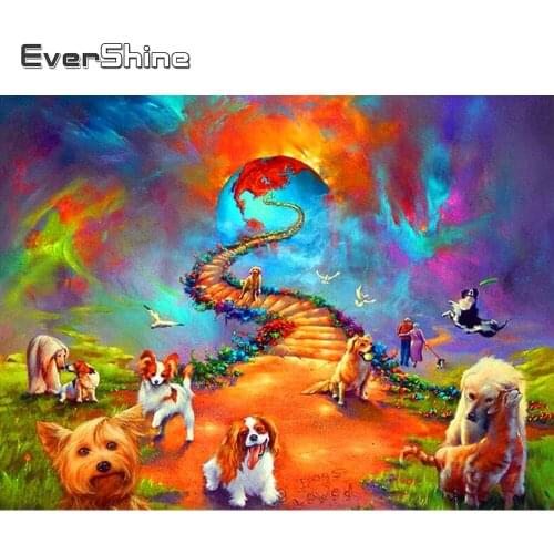 Evershine 5D Diamond Painting Full Drill Animals DIY Diamond Embroidery Sale Dogs Rhinestones Pictures Diamond Mosaic Scenery