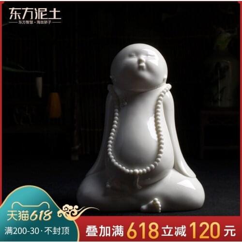 Clay ceramic Chinese zen the little novice monk furnishing articles dehua white porcelain sculpture art/and as yet