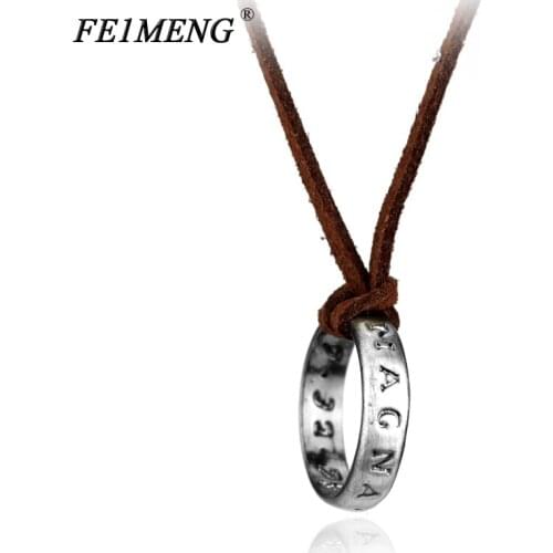 Leather Necklace PS4 game Uncharted 4 A Thiefs End Nathan Drake Pendant Necklaces For WomenCord Long Chain Collar jewelry men