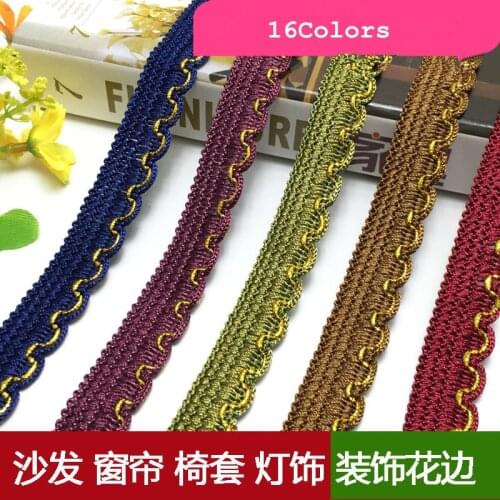11Meters Sofa Pillow Lace Curtains Garment Bordering Fabric Decoration Accessories Small Edge Laces 2cm LJ0086