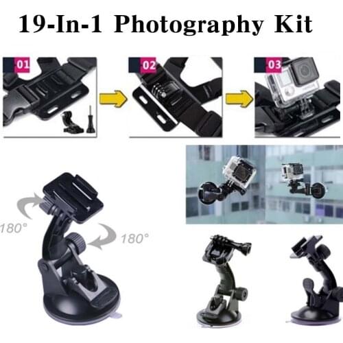 Sports Camera Accessories Group For Gopro Accessories Set 19-in-one For Hero8 7 6 Ant Mountain Dog DJI OSMO Universal Accessorie