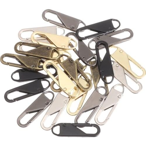 5Pcs/Set Metal Zipper Head Zipper Repair Kits Zipper Pull for Zipper Slider Home DIY Handmade Sewing Craft Sewing Kits Supplies