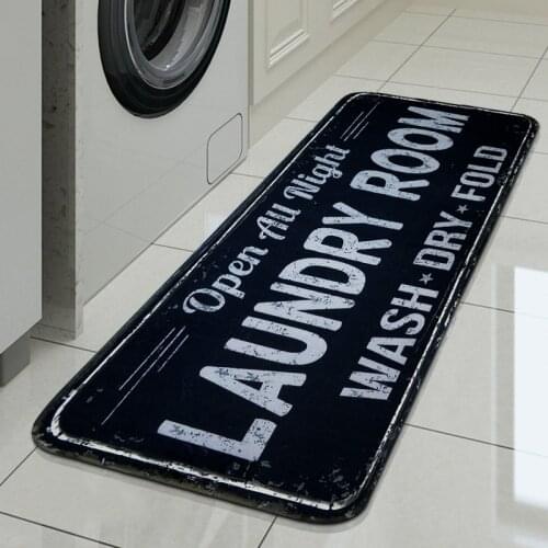 Hot Non-Slip Floor Mat Laundry Room Mat Entrance Doormat Self-Service Laundry Bath Mat Carpet Laundry Room Decor Balcony Rug