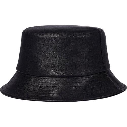 Human Made Pu Skin Leather Hide Fur Cortical Street Fashion Fisherman Bucket Hat Hats Beanie Outdoor Hiking Train Summer Sunday