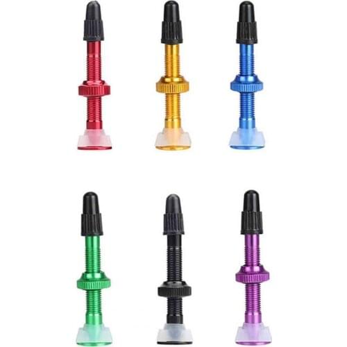 60%HOT2Pcs Extended Valves Fine Fit Corrosion Resistant Silicone Bottom Tubeless Tires Gas Nozzle for Bike