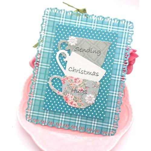 ZFPARTY Teacups Metal Cutting Dies Stencils for DIY Scrapbooking/photo album Decorative Embossing DIY Paper Cards