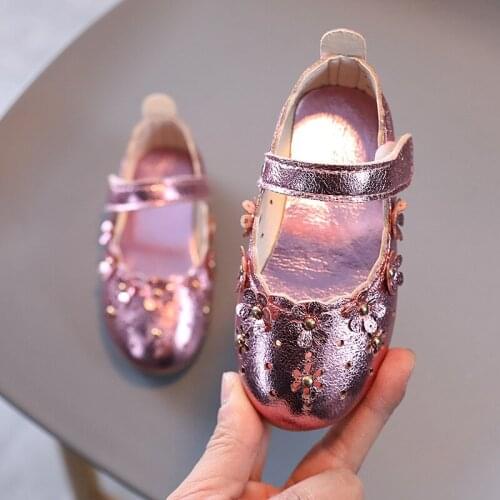 1 3 5 6 7 6 9 10 11 12 Years Baby Toddler Girl Elegant Party Dress Flower Leather Shoe For ChildrenS Spring Princess Shoe Kids