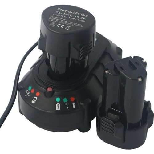 2pcs BL1013 Lithium Electric tool battery 10.8V 2/1.5Ah +Mini Charger For MAKITA 194550-6 194551-4 BL1013 BL1014 Electric Tool
