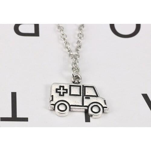 2021 Trend Fashion Ambulance Car Pendant Necklace Alloy jewellery Men Women Best Friend Gifts