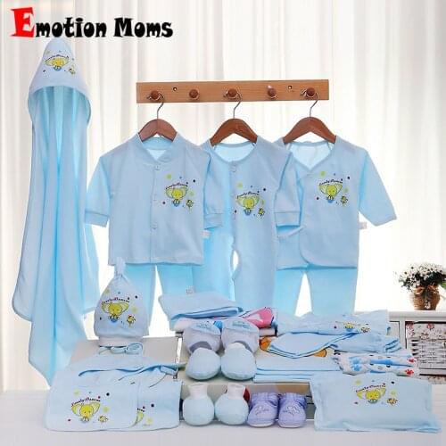 Emotion Moms 29PCS/set newborn baby girls clothes cotton 0-6months infants baby girl boys clothing set baby gift set without box