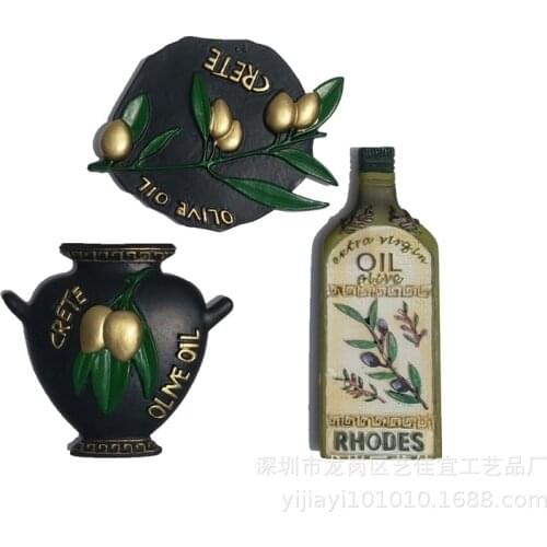 3D Resin Fridge Magnets European Tourist Souvenir Greece Olive Shape Refrigerator Stickers Home Decoration Accessories Gifts