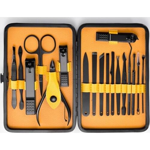 8/10/15/18PCS Nail Clipper Manicure Professional Tool Pedicure Set Steel Nail Clipper Trimming Scissor Cuticle Polished File Kit