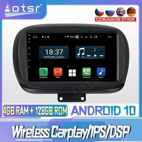 Android 10 PX6 128G For Fiat 500X 2015 - 2019 Carolay DVD GPS DSP Navigation Auto Radio Stereo Multimedia Player HeadUnit 2din