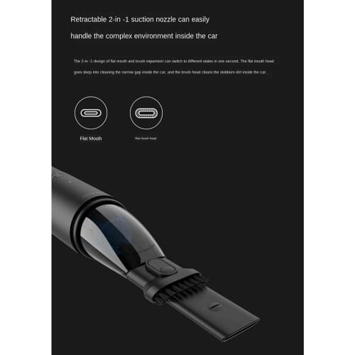 Car Vacuum Cleaner Cordless 80W DC 12V Vaccum Cleaner 5000PA High Power Wet/Dry