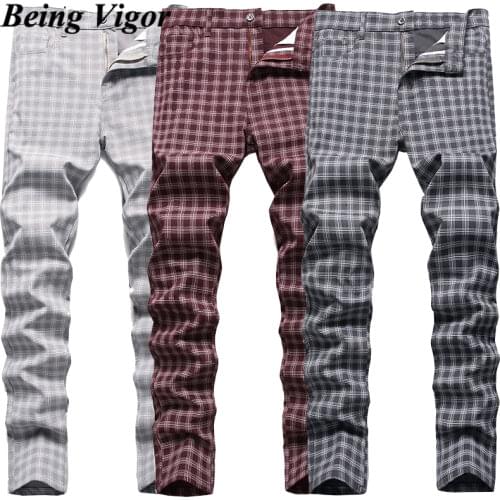 Мужские брюки в клетку Being Vigor China At AliExpress