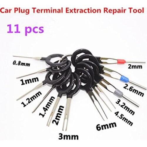 BMBY-11Pcs/Set Terminal Removal Tools Car Electrical Cable Wiring Crimp Connector Pin Extractor Kit Car Repair Hand Tool Set P