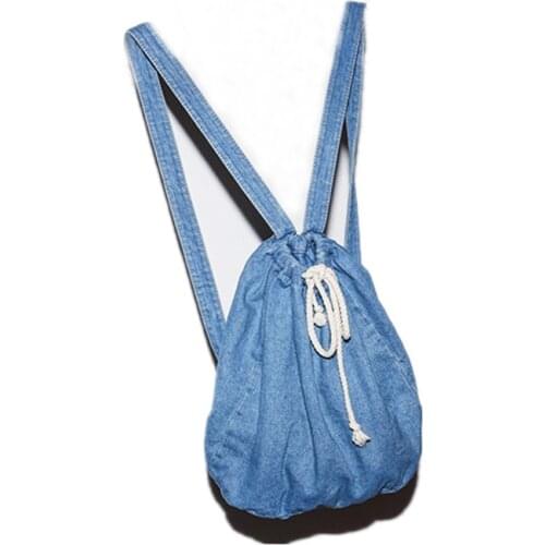 Denim Camp Bag Vintage Style Jeans Backpacks Bags Large Size School Bags Denim Travel Bags Kroean Style Bags Drop Shipping