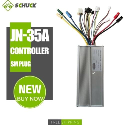 Electric Bicycle JN Controller 48V 1000W 1500W 35A 12 Mosfet Ebike Square wave Controller SM Plug With Light EBike Easy Install