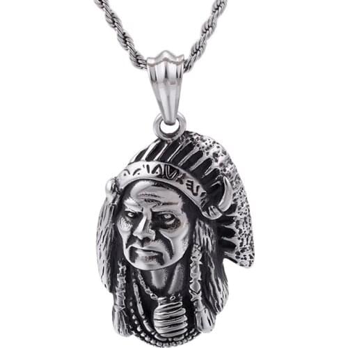Ethnic style European and American retro tribe legend chiefs men and women popular pendant
