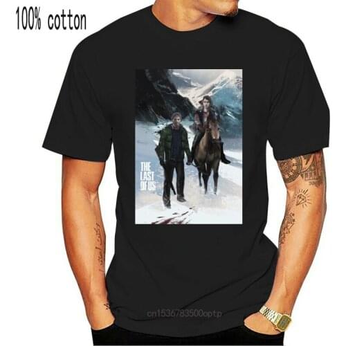 The Last Of Us Ellie and Joel Custom T-Shirt S M L XL 3XL Round Neck Best Selling Male Natural Cotton Shirt