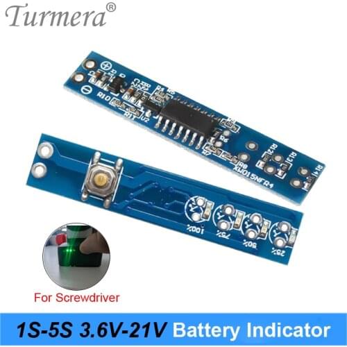 Battery indicator 1S 4.2V 2S 8.4V 3S 12.6V 4S 16.8V 5S 21V 24V Lithium Battery Capacity Display Module for Screwdriver Drill Use