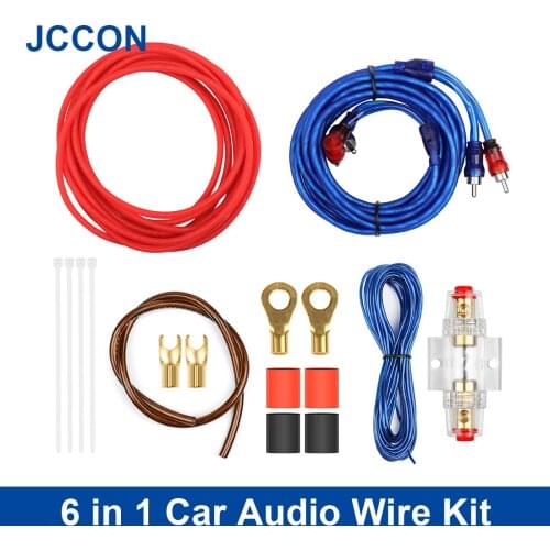 1500W Car Audio Wire Kit Amplifier Power RCA Sub Woofer Wiring Power Cable Fuse Modification Audio Subwoofer 4.5M For Amplifier