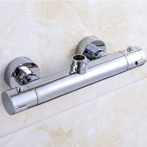 Brass shower faucet thermostatic mixing valve, Bathroom thermostatic shower faucet mixer tap, Copper wall mounted shower faucets