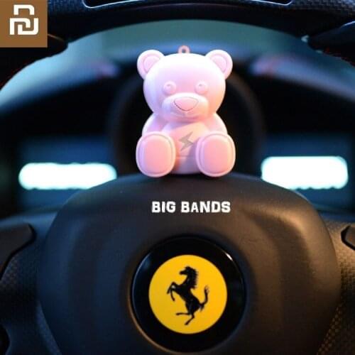 Youpin New Lightning Bear Portable mini hanging neck Negative ion air purifier USB charging Clean air for car room travel