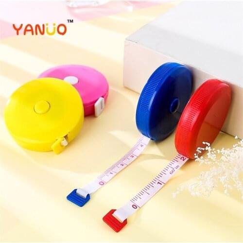 Can Be Customized To Measure Waist and Bust Round Plastic Tape 1.5 Meters Retractable Clothes Ruler / Tape / Tape