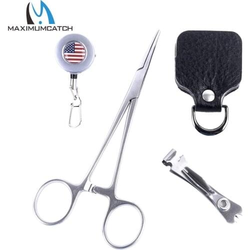 Maximumcatch Fly Fishing Accessories Vest Pack Tool Combo Line Nipper/Forceps/Zinger/Leader Straightener