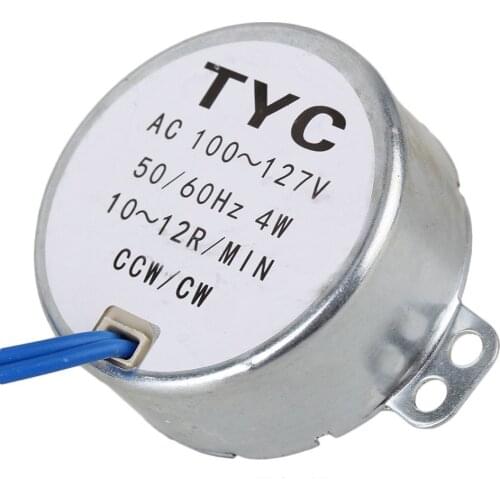 Small Synchronous Motor AC 110V 10-12RPM 50/60Hz 4W CCW/CW TYC-50 Torque 2kgf.cm