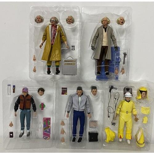 NECA Back To The Future Marty McFly DOC Brown Action Figure Biff Tannen Toy