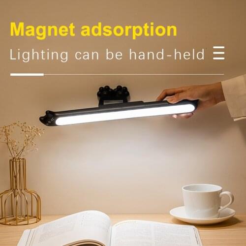 Night Light Portable LED Touch Light Dimmable Under Cabinet LED Lamp Tricolor Magnetic Lamp USB Rechargeable Wall Reading Lamp