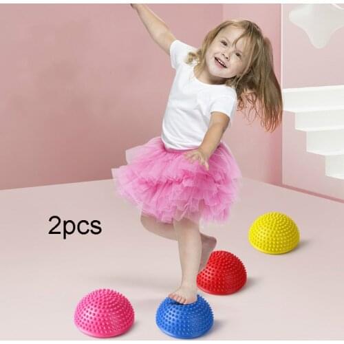 Newly Inflatable Half Sphere Yoga Balls PVC Massage Fitball Exercises Trainer Balancing Ball For Gym Pilates Sport Fitness