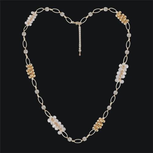 Hollow Bead Necklaces Pendant for Woman Gold Chain Statement Vintage Accessories Maxi Ethnic Jewelry New Bijouterie