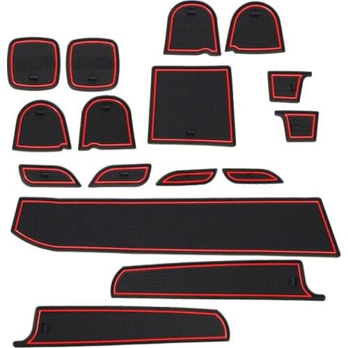 Car 1 Set Interior Gate Slot Pad Rubber Anti-Slip Mat Fit for Suzuki Swift 1.2 Sport 2011 2012 2013 2014 2015 2016 2017