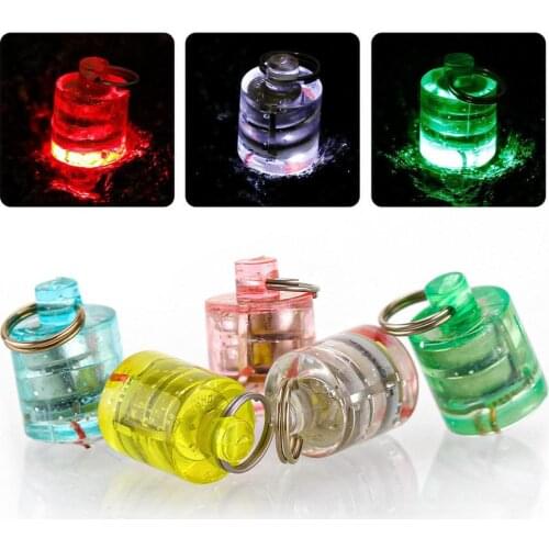 Fishing Squid Bait Luminous Lure Lamp Fish Trap Light Mini Cylindrical LED Three Color Flashing Fishing Lamp for Angling